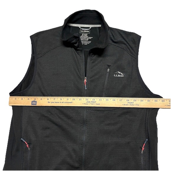L.L. Bean Mens XL Fleece Vest Jacket Black Full Zip Pockets Outdoor Hiking Gorp - Picture 7 of 8